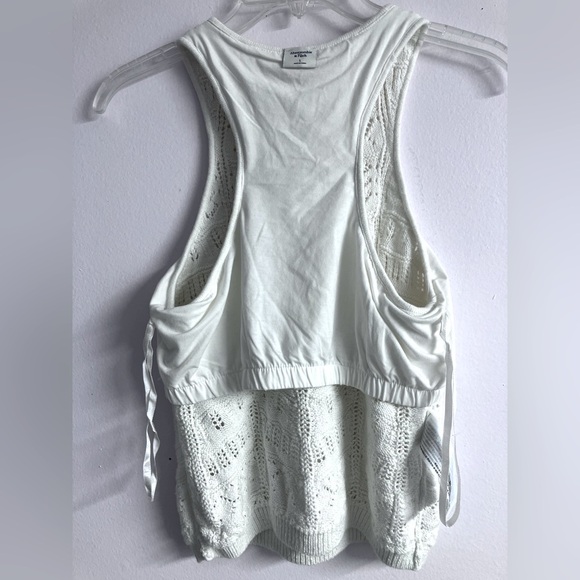 Abercrombie & Fitch Women’s Knitted Tank Top, Large, Cream, Lined - Picture 6 of 6